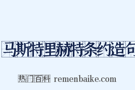 马斯特里赫特条约造句是什么意思的图片